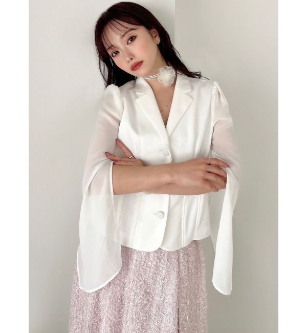 RESEXXY「シアースリーブコルセットジャケット」|テーラードジャケット|