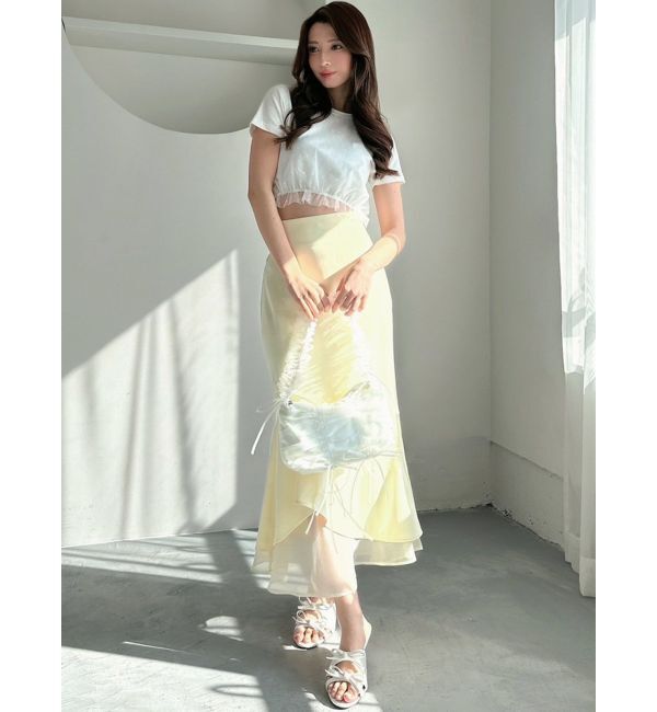 RESEXXY「ドットチュールレイヤードTシャツ」|Tシャツ・カットソー|