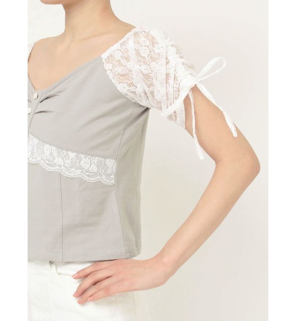 RESEXXY「レースドッキングTシャツ」|Tシャツ・カットソー|
