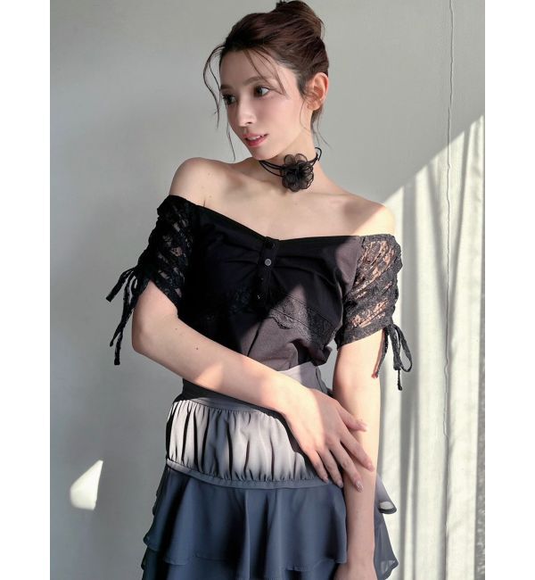 RESEXXY「レースドッキングTシャツ」|Tシャツ・カットソー|