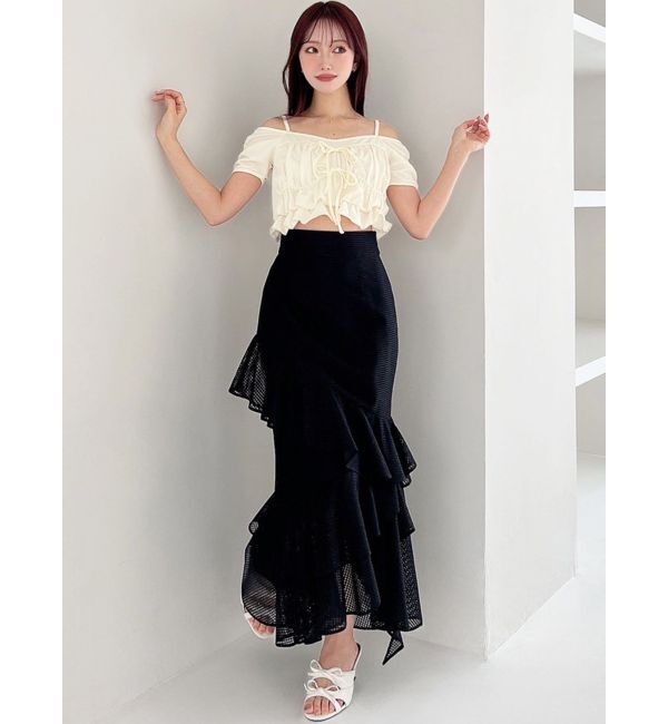 RESEXXY「メッシュラッフルスカート」|スカート|