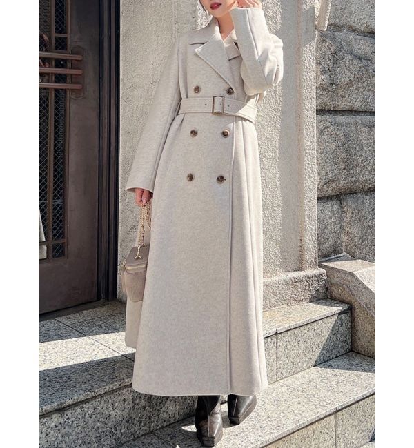 RESEXXY「フレアデザインロングコート」|その他|ベージュ