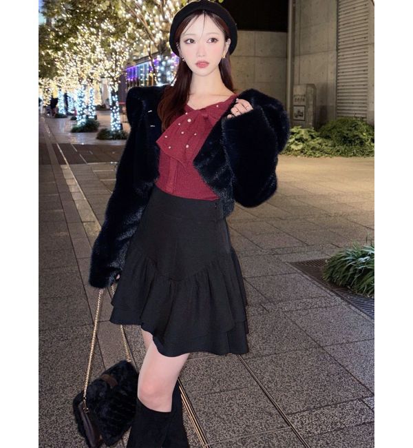 RESEXXY「ラッフルボリュームミニスカート」|スカート|