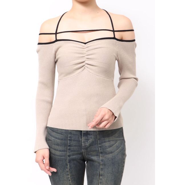 RESEXXY「ナローストラップリブトップス」|ニット・セーター|