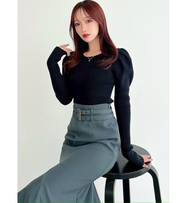 RESEXXY「パワショルリブトップス」|ニット・セーター|