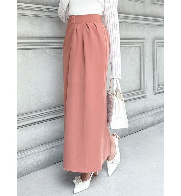 RESEXXY「ドレープデザインペンシルスカート」|スカート|オレンジ