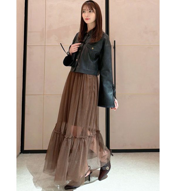 RESEXXY「リボンスリーブショートブルゾン」|ブルゾン・スタジャン|