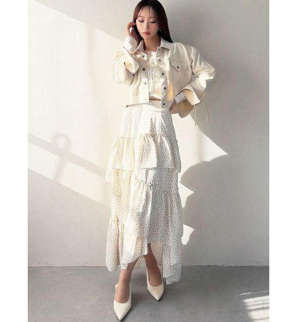 RESEXXY「リボンスリーブショートブルゾン」|ブルゾン・スタジャン|