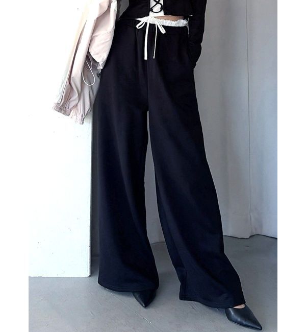 RESEXXY「レイヤードスウェットパンツ」|その他|ブラック