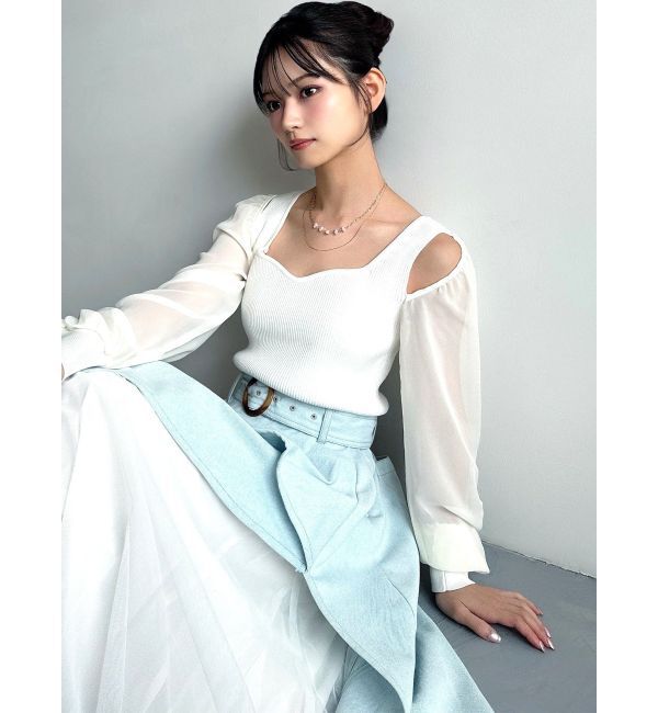 RESEXXY「シアースリーブニットプルオーバー」|ニット・セーター|
