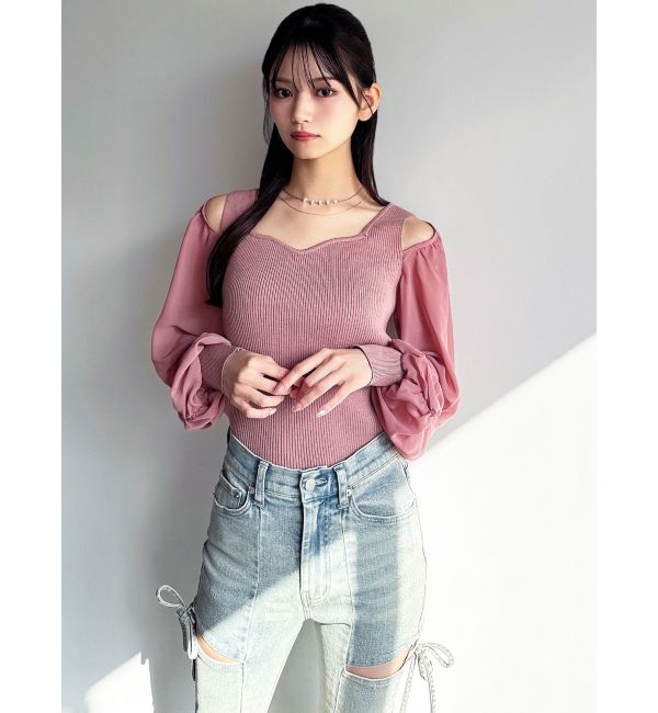 RESEXXY「シアースリーブニットプルオーバー」|ニット・セーター|