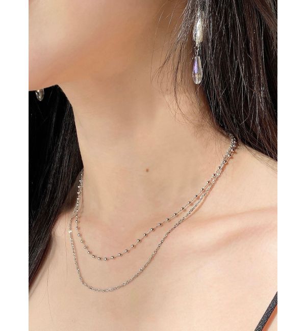 RESEXXY「メタルボール2連ネックレス」|ネックレス|シルバー