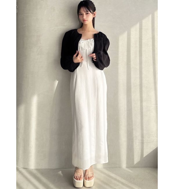 RESEXXY「ギャザークロップドブルゾン」|ブルゾン・スタジャン|