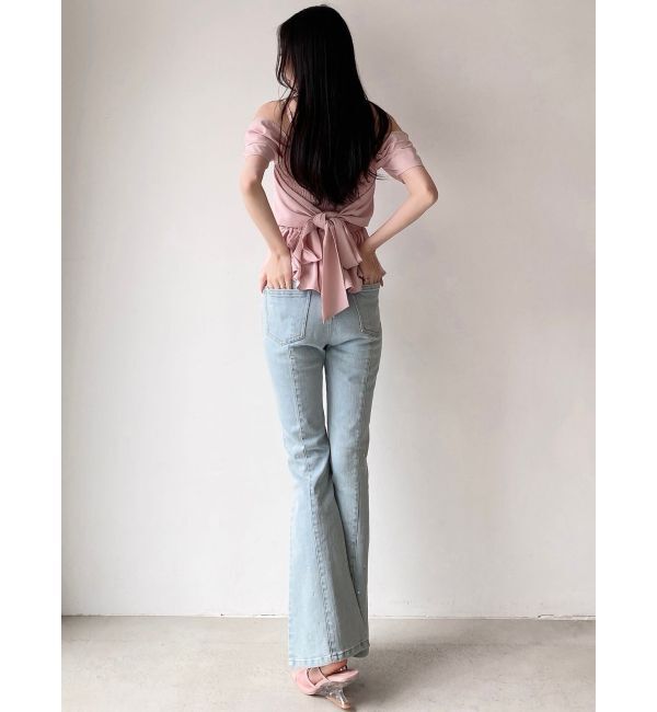 RESEXXY「ラインストーンデニムパンツ」|デニム|