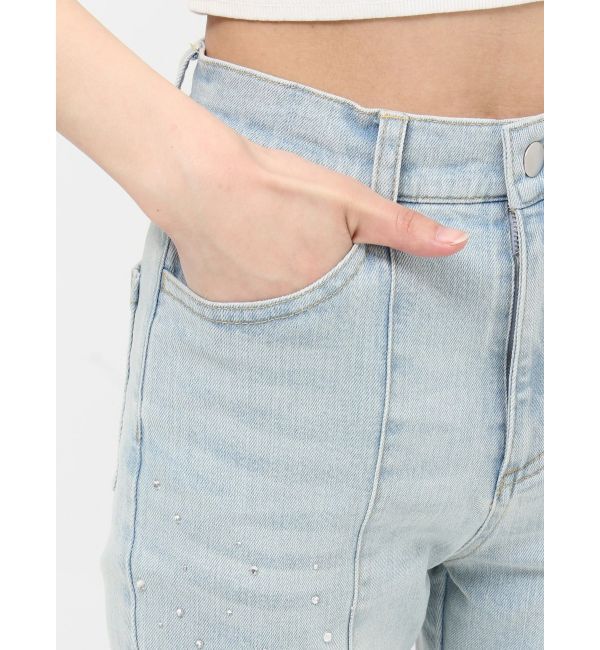 RESEXXY「ラインストーンデニムパンツ」|デニム|