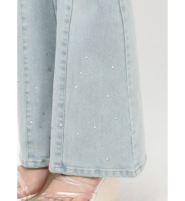 RESEXXY「ラインストーンデニムパンツ」|デニム|