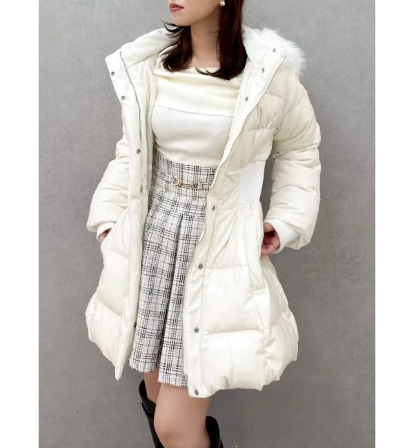 dazzlin「ウエストマークレディダウンコート」|ダウン|オフホワイト