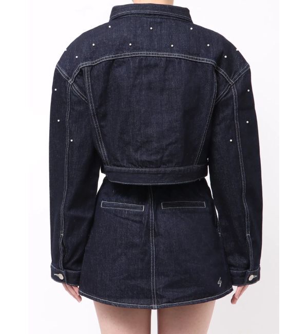 dazzlin「パールデニムショートジャケット」|デニムジャケット|