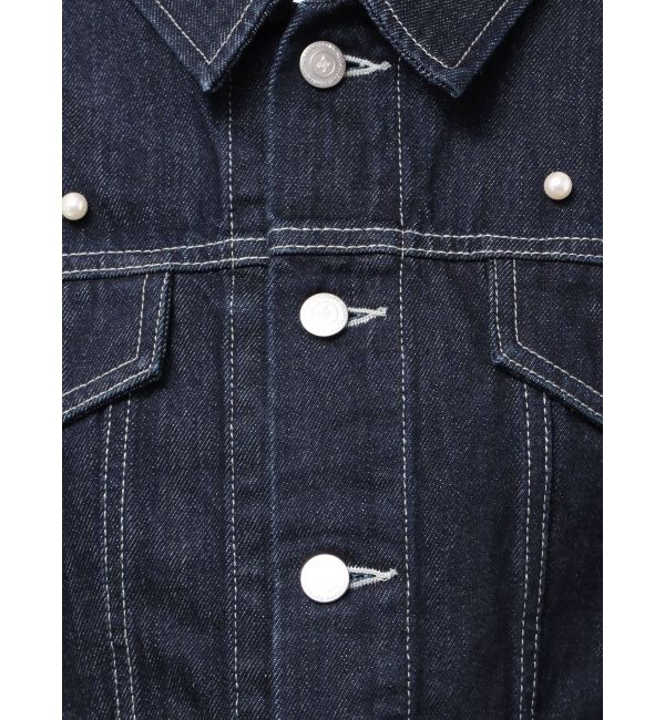 dazzlin「パールデニムショートジャケット」|デニムジャケット|