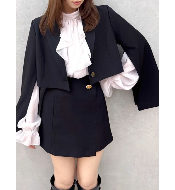 dazzlin「【WEB限定】ショートシングルジャケット」|テーラードジャケット|