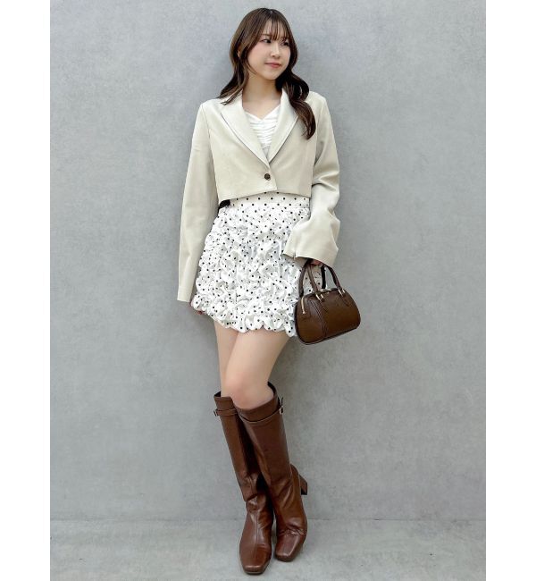 dazzlin「【WEB限定】ショートシングルジャケット」|テーラードジャケット|