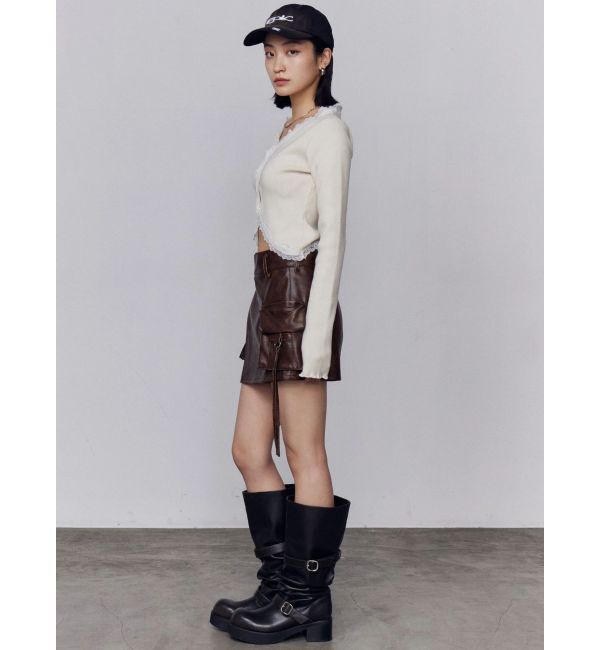 EMODA「レースエッジフィットリブトップ」|ニット・セーター|