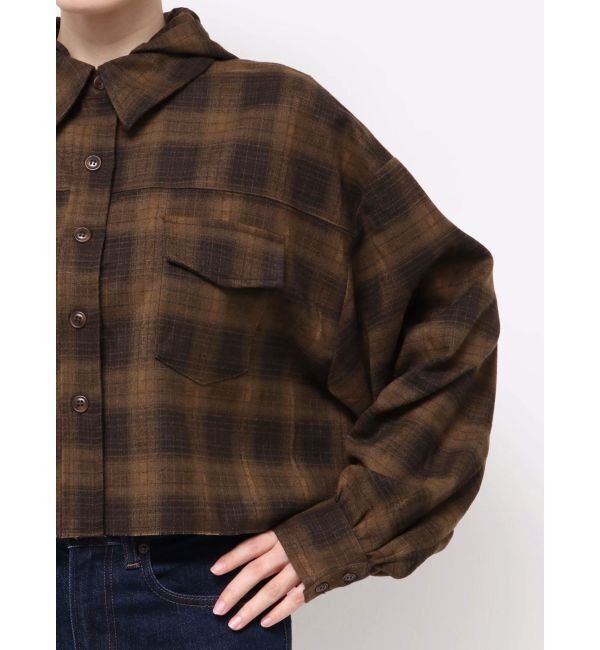 EMODA「クロップフードシャツ」|シャツ・ブラウス|