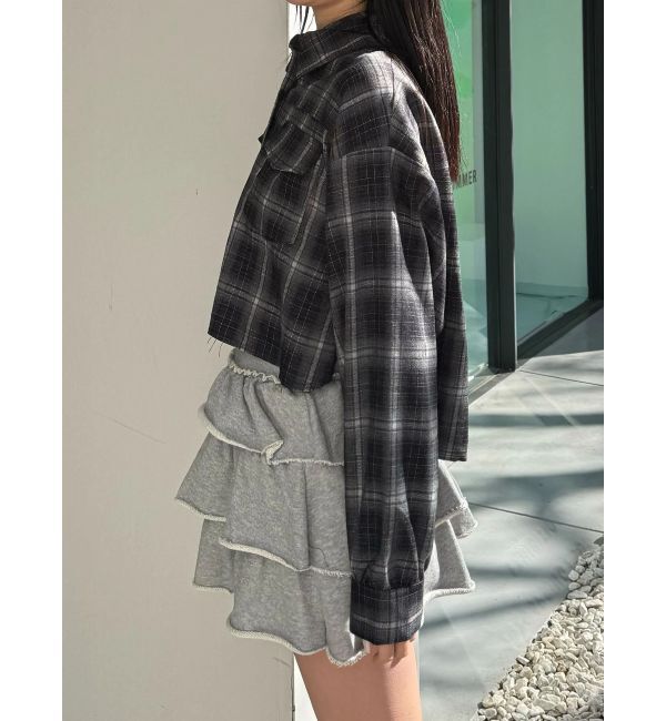 EMODA「クロップフードシャツ」|シャツ・ブラウス|