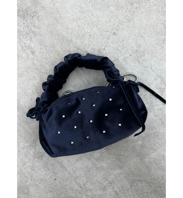 EMODA「スタッズミニバッグ」|ハンドバッグ|ネイビー