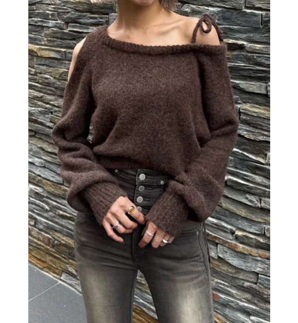 EMODA「ショルダースキンニット」|ニット・セーター|