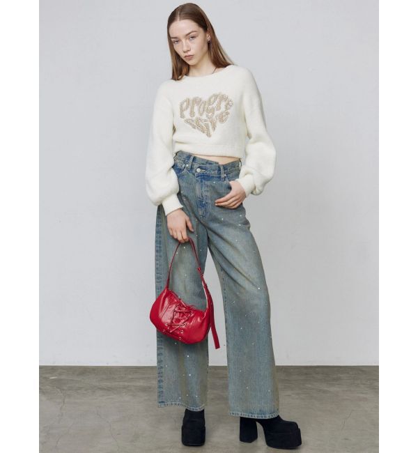 EMODA「クレーピングパッチシャギーニット」|ニット・セーター|