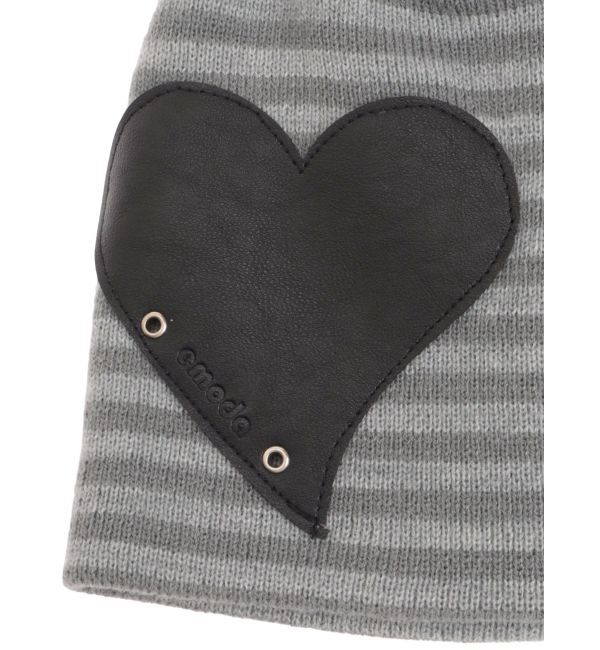 EMODA「レザーパッチニットキャップ」|キャップ・キャスケット|