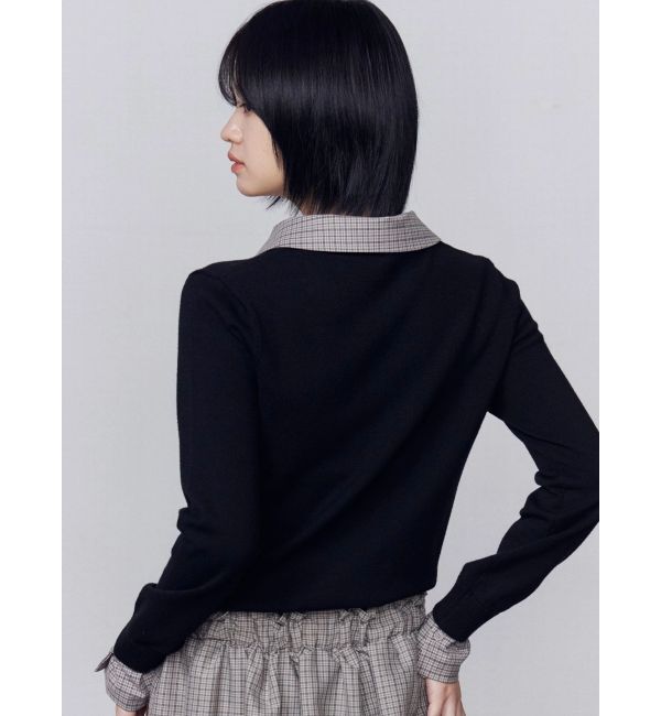 EMODA「レイヤードシャツニット」|ニット・セーター|