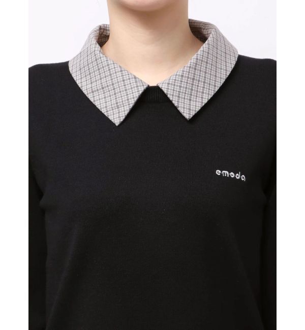 EMODA「レイヤードシャツニット」|ニット・セーター|
