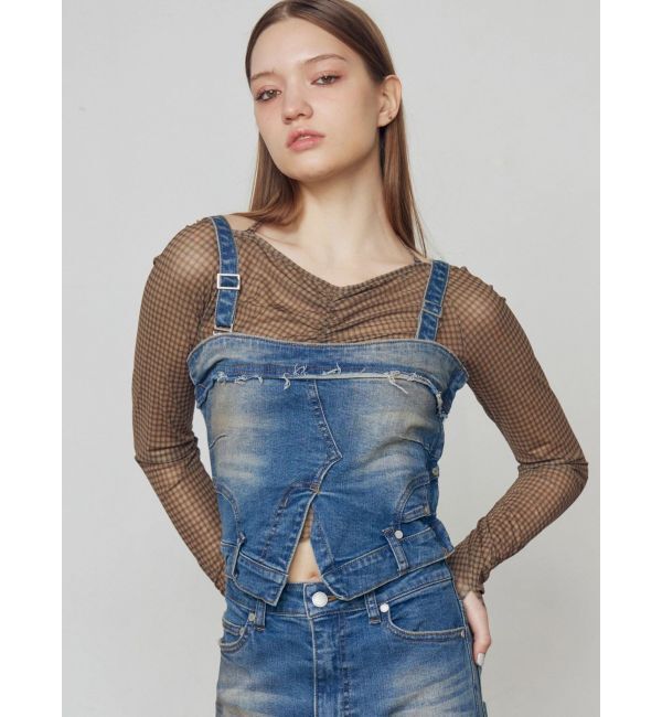 EMODA「デニムキャミサロペット」|ワンピース|