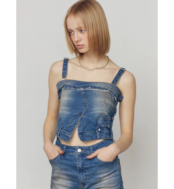 EMODA「デニムキャミサロペット」|ワンピース|