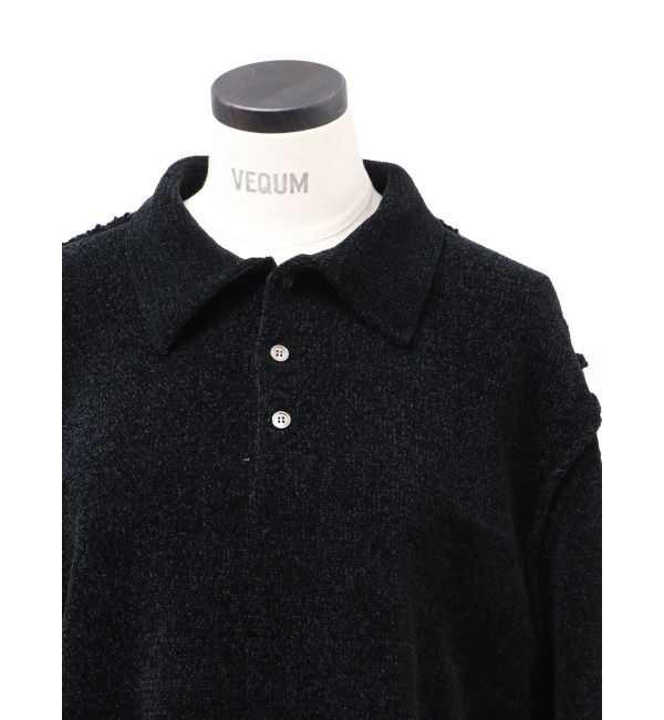 EMODA「【VEQUM】VELOUR TEXTURE KNIT POLO」|ニット・セーター|