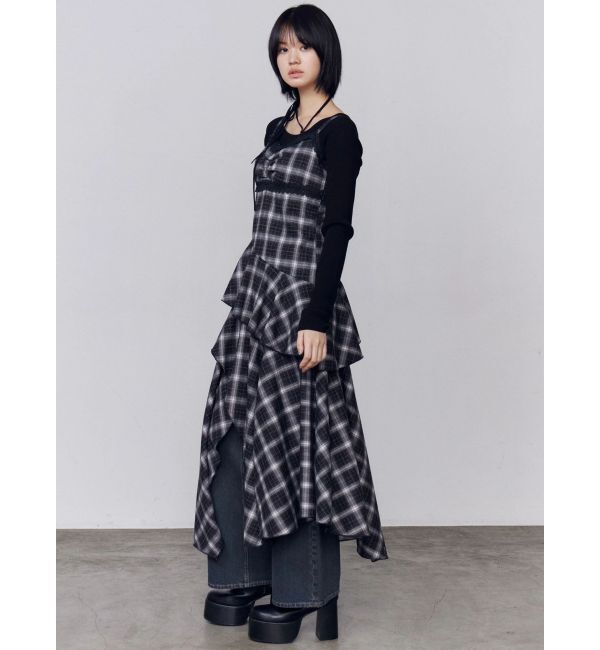 EMODA「アシンメトリーフリルマキシワンピース」|ワンピース|