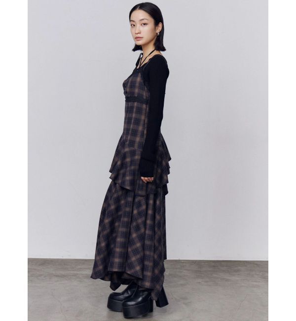 EMODA「アシンメトリーフリルマキシワンピース」|ワンピース|