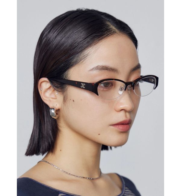 EMODA「ハーフリムクリアグラス」|メガネ|