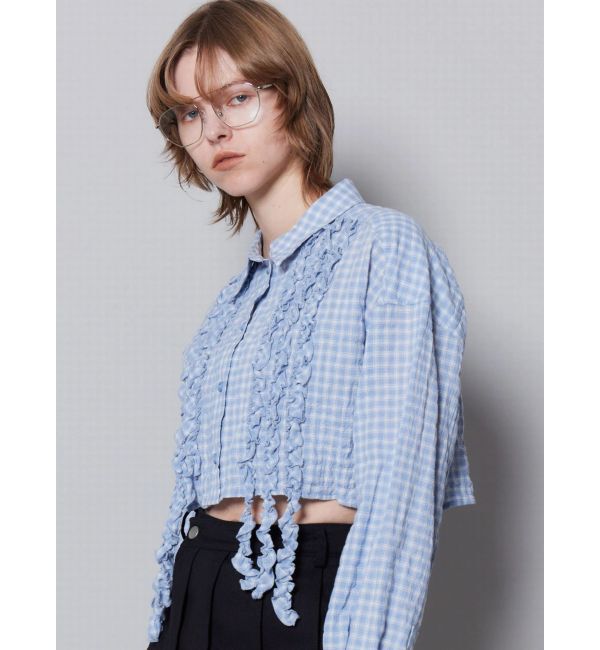 EMODA「テープフリルワイドショートシャツ」|シャツ・ブラウス|