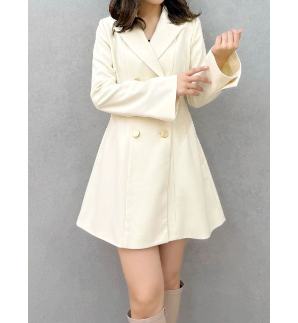 MERCURYDUO「【WEB限定カラーあり】2WAYフィット&フレアジャケットワンピース」|ワンピース|アイボリー