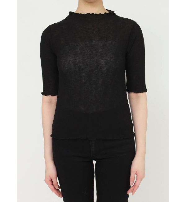 MURUA「ボトルネックシアーカットトップス」|Tシャツ・カットソー|