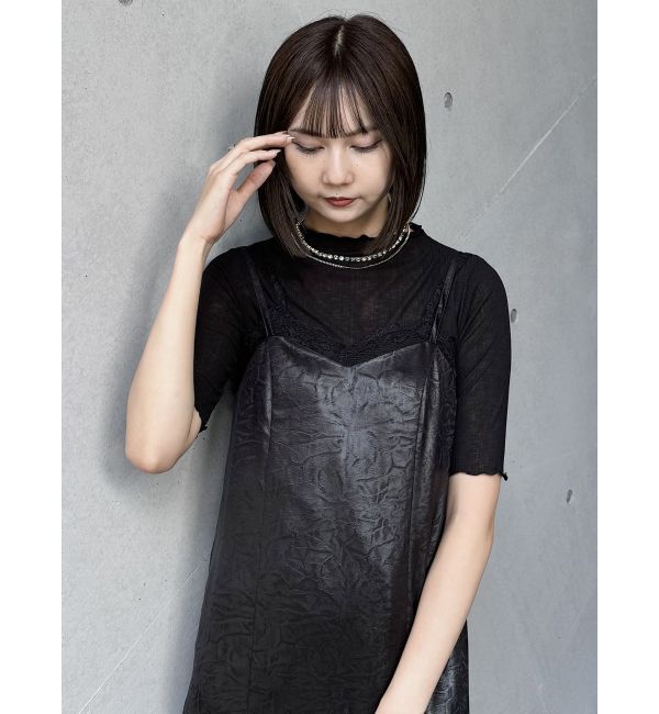 MURUA「ボトルネックシアーカットトップス」|Tシャツ・カットソー|