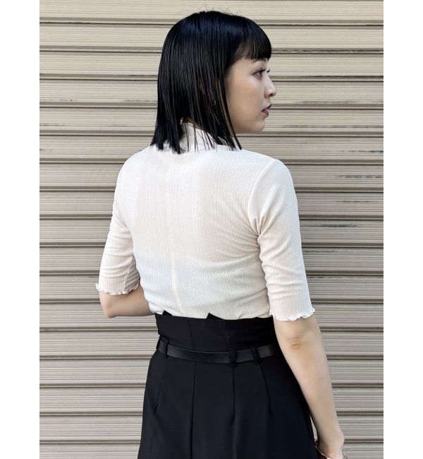 MURUA「ボトルネックシアーカットトップス」|Tシャツ・カットソー|