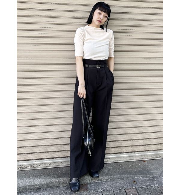 MURUA「ボトルネックシアーカットトップス」|Tシャツ・カットソー|