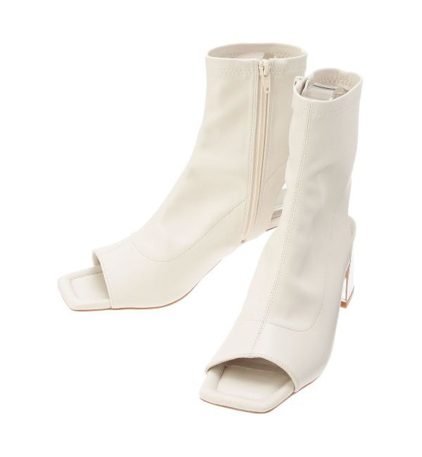 MURUA「ストレッチオープントゥブーツ」|ショートブーツ|