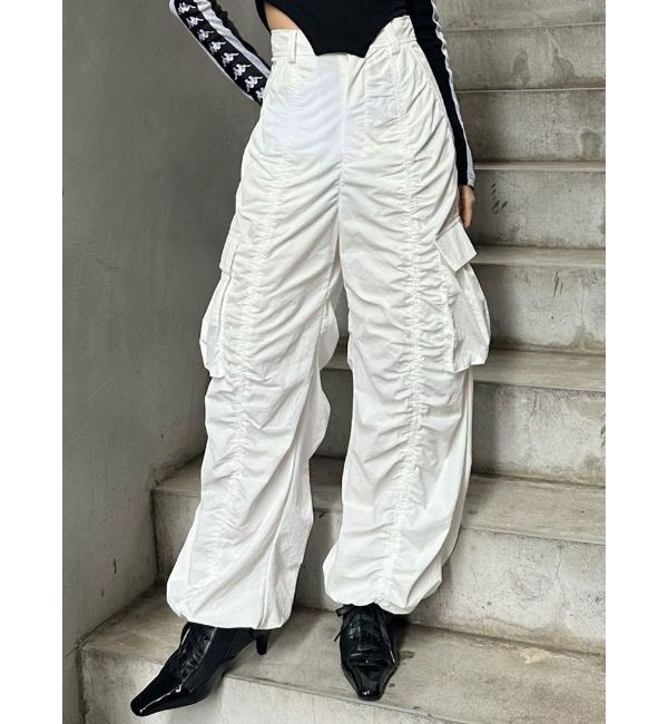 MURUA「シャーリングカーゴパンツ【セットアップ着用可】」|その他|ホワイト