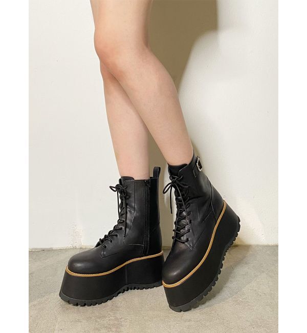 MURUA「レースアップブーツ」|その他|ブラック