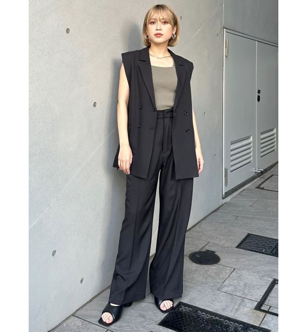 MURUA「バックベルトテーラードジレ【セットアップ着用可】」|ベスト・ジレ|